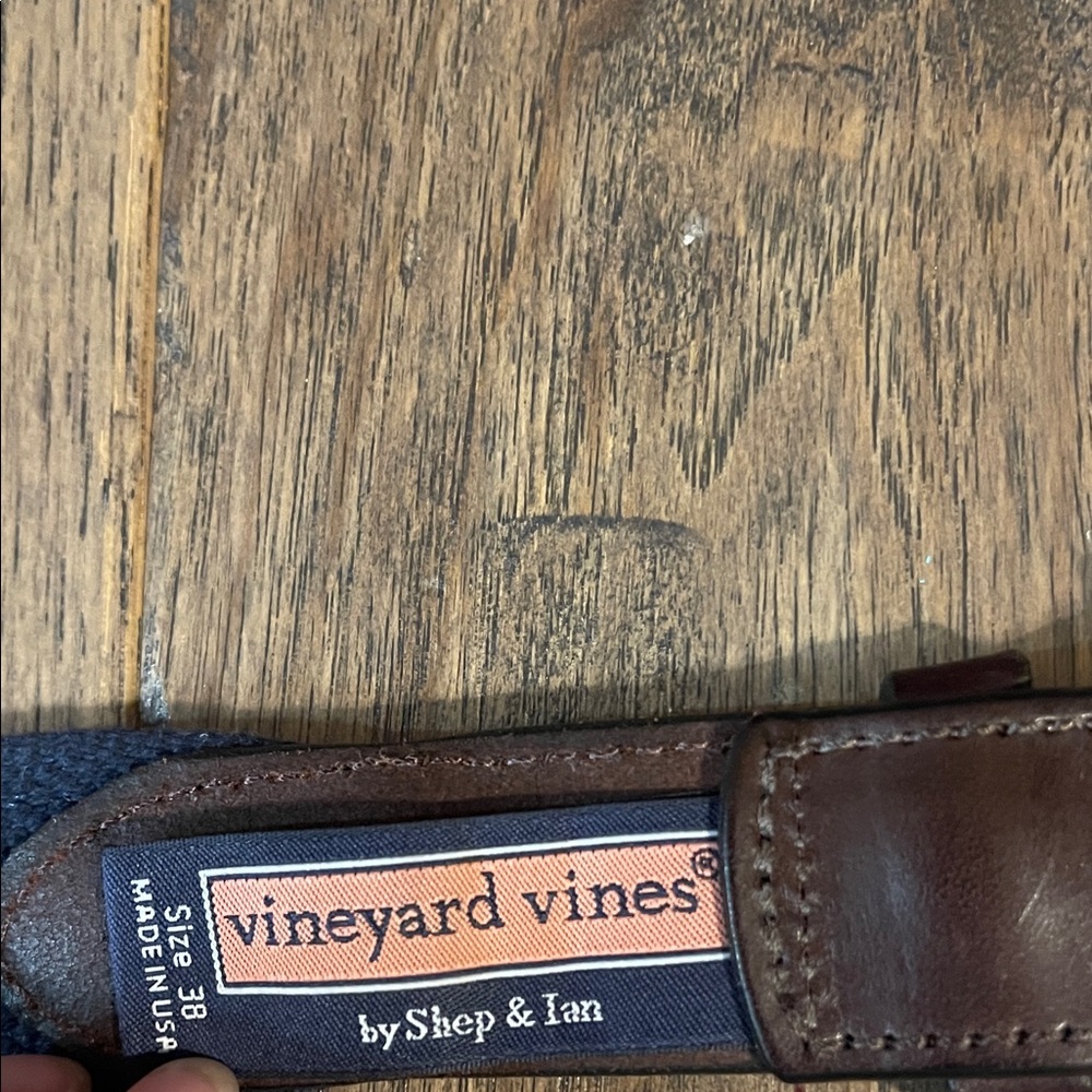 Vineyard Vines Navy Sailboat Belt - Picture 2 of 7
